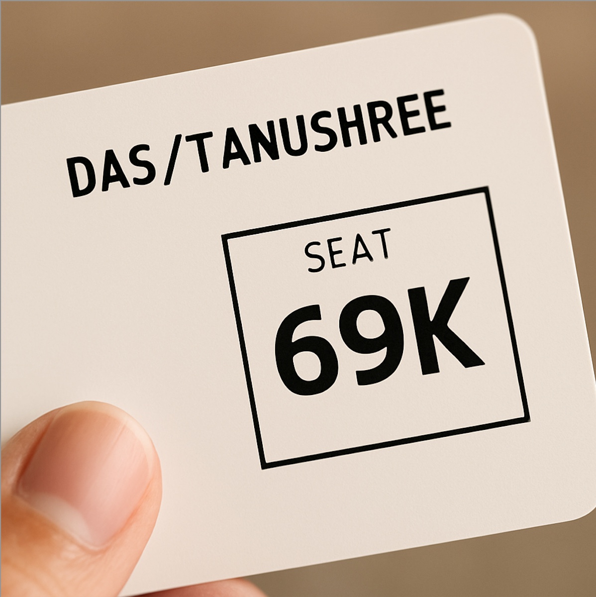 Seat 69K on a boarding pass — inspiration for a post on mutual relationships and balance