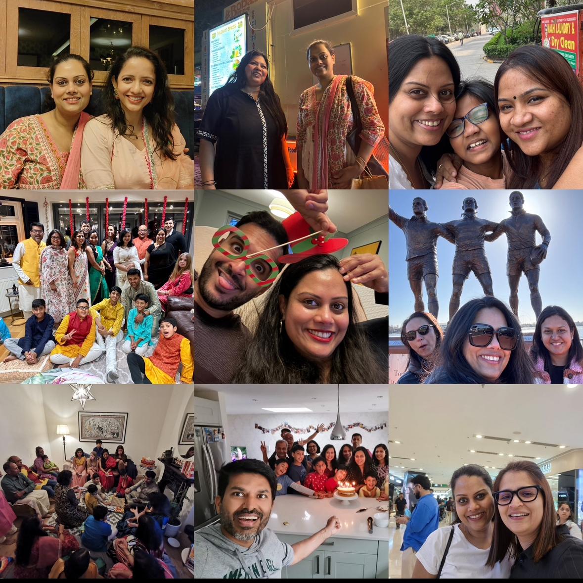 Collage of a group pf friends